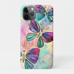 Watercolor Painting - Cute Colorful Butterflies Case-Mate iPhone Case
