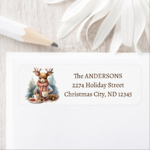 Watercolor painting design return address label