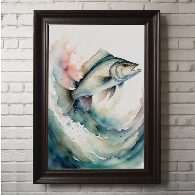 Watercolor Painting Drawing Fish Poster (Creator Uploaded)