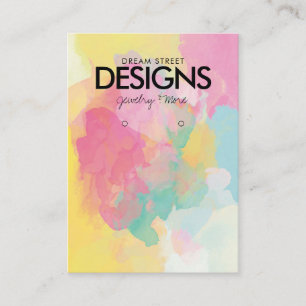 Watercolor Painting Earring Display Card