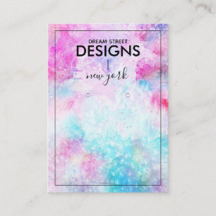 Watercolor Painting Earring Display Card