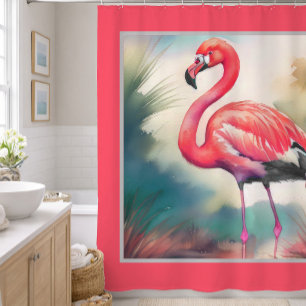 Watercolor Painting Flamingo