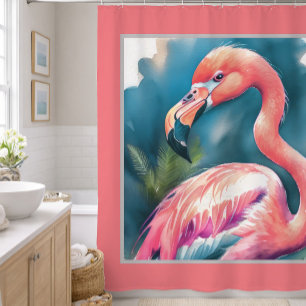 Watercolor Painting Flamingo