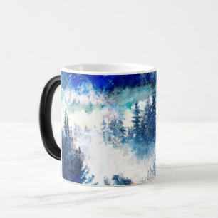 Watercolor Painting of a Winter Forest Magic Mug