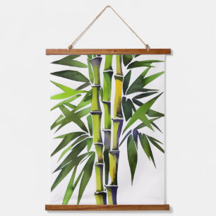 Watercolor Painting Of Bamboo Hanging Tapestry