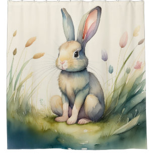 Watercolor Painting of Bunny Rabbit