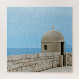 Watercolor painting of Dubrovnik city wall Jigsaw Puzzle