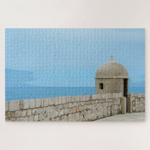 Watercolor painting of Dubrovnik city wall Jigsaw Puzzle