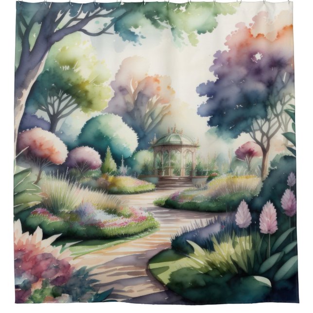 Watercolor Painting of Garden Landscape (Front)