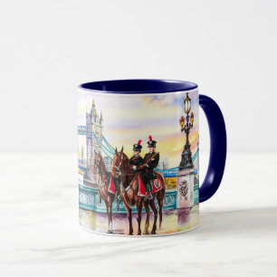 Watercolor Painting of London Bridge Views #1 Mug
