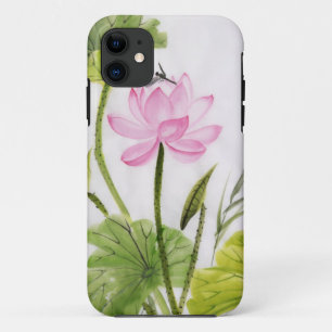 Watercolor Painting Of Lotus Flower 2 iPhone 11 Case