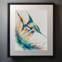 Watercolor Painting of Marlin