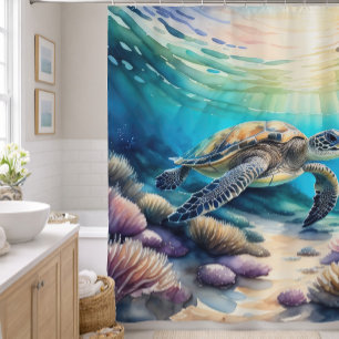Watercolor Painting of Sea Turtle