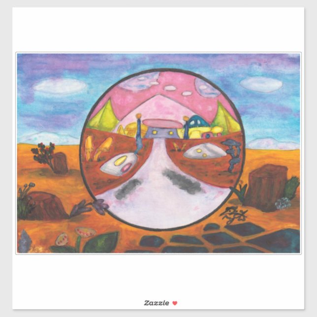 Watercolor Painting Science Fiction Dimension Art (Sheet)