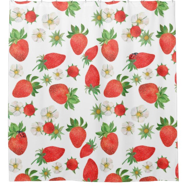 Watercolor painting Seamless pattern of strawberri (Front)