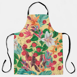 Watercolor painting seamless pattern with beautifu apron