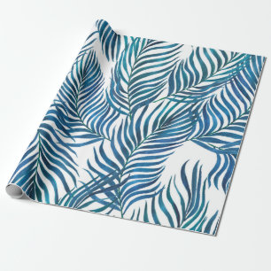 Watercolor painting seamless pattern with tropical wrapping paper