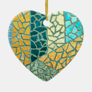 Watercolor Painting Stone Mosaic + your ideas Ceramic Ornament