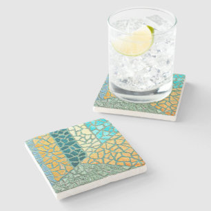 Watercolor Painting Stone Mosaic + your ideas Coaster