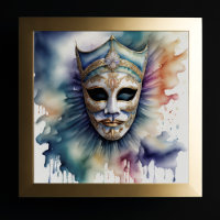 Watercolor Painting Venetian Mask II