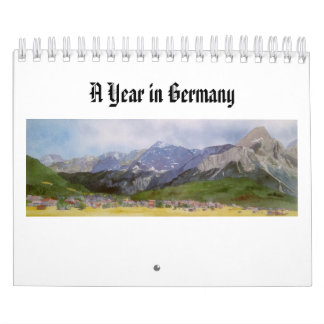 Watercolor paintings of German landscapes Calendar