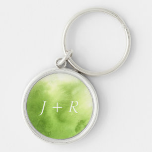 watercolor paints on a rough texture paper keychain