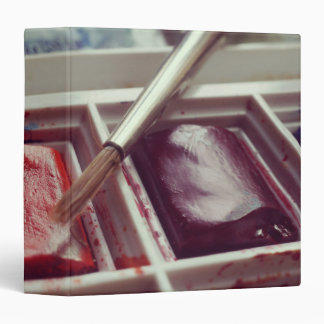 Watercolor paints photographic print. binder