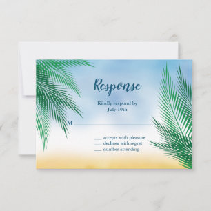 Watercolor Palm Leaves RSVP