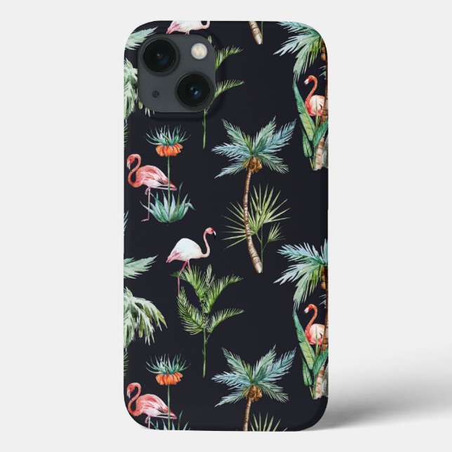 Watercolor Palm Pattern Case-Mate iPhone Case (Back)