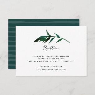 Watercolor Palm Reception Enclosure Card