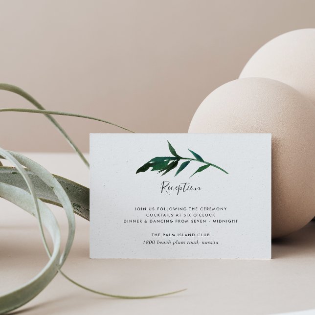 Watercolor Palm Reception Enclosure Card (Creator Uploaded)