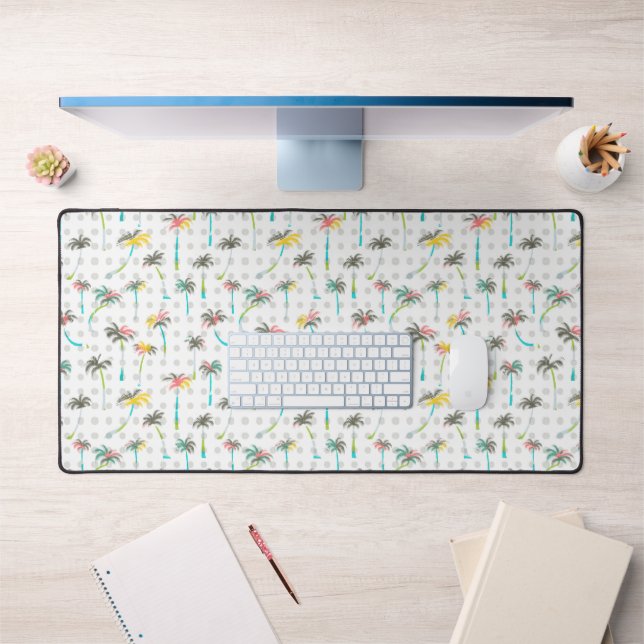 Watercolor Palm Trees Desk Mat (Office 1)