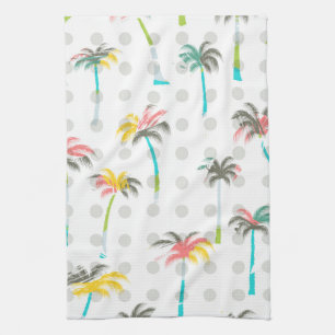 Watercolor Palm Trees Kitchen Towel