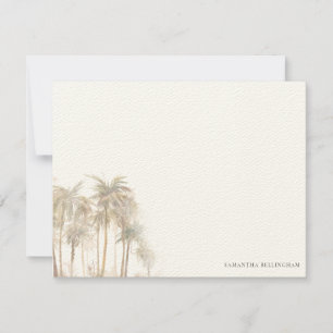 Watercolor Palm Trees Personalized Card