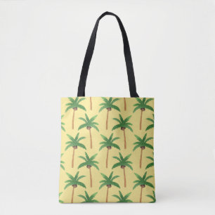 Watercolor palm trees, tropical background. tote bag
