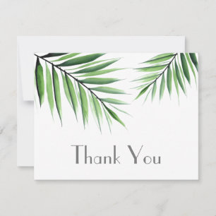 Watercolor Palms Thank You Card