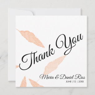 Watercolor Pampas Leaf Silhouette Wedding Card