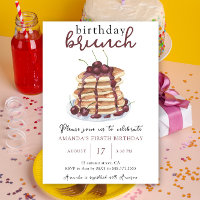 Watercolor Pancake First Birthday Brunch Party