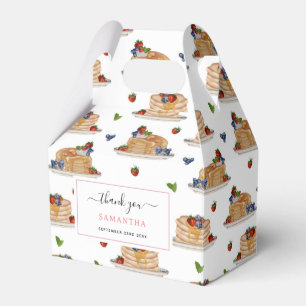 Watercolor Pancakes Berries Breakfast Brunch Favor Box