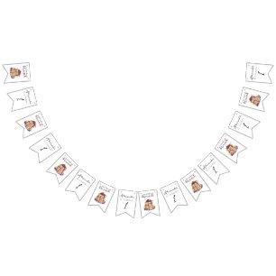 Watercolor Pancakes Birthday Bunting Flags