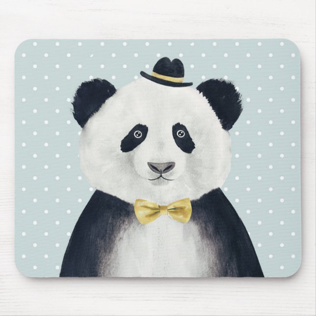 Watercolor Panda Bear Mouse Pad (Front)