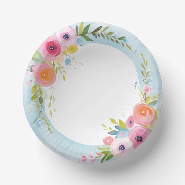 watercolor  paper plate (Front)