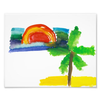 Watercolor Paradise Print