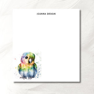 Watercolor Parrot Sophisticated Notepad
