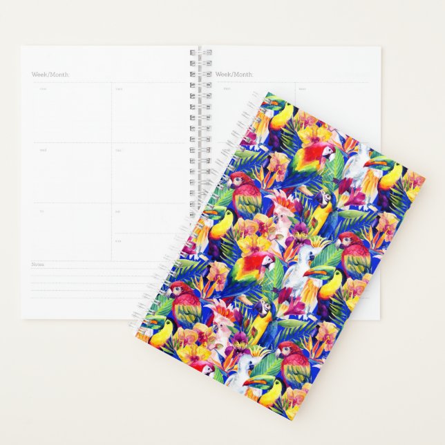 Watercolor Parrots Planner (Display)