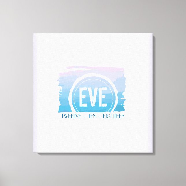 WATERCOLOR PASSION Bat Mitzvah Invitation Canvas Print (Front)
