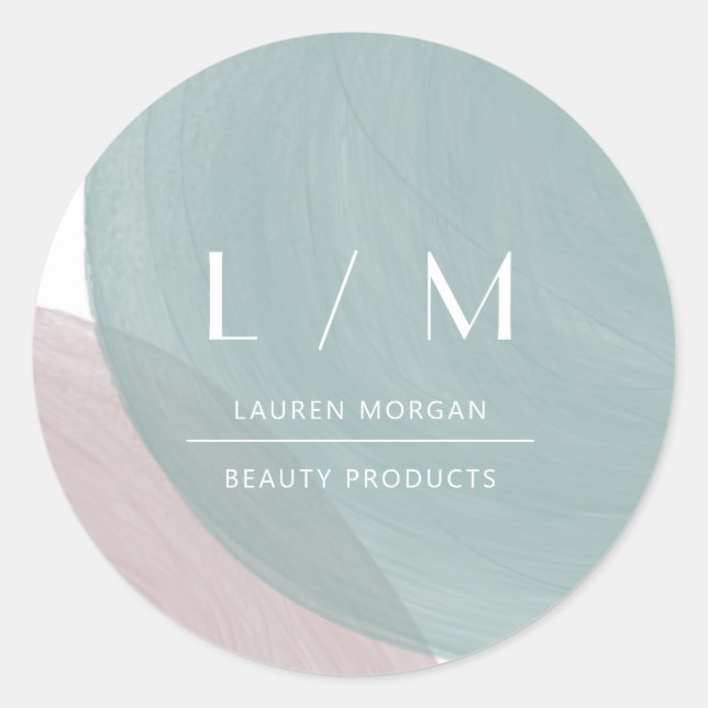 Watercolor Pastel Brush Minimalist Sticker (Front)