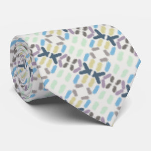 Watercolor Pastel Brushstrokes On Cloud White      Tie