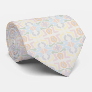 Watercolor Pastel Brushstrokes On Cloud White      Tie