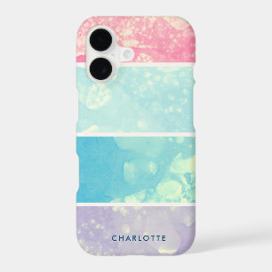 watercolor pastel bubble monogram